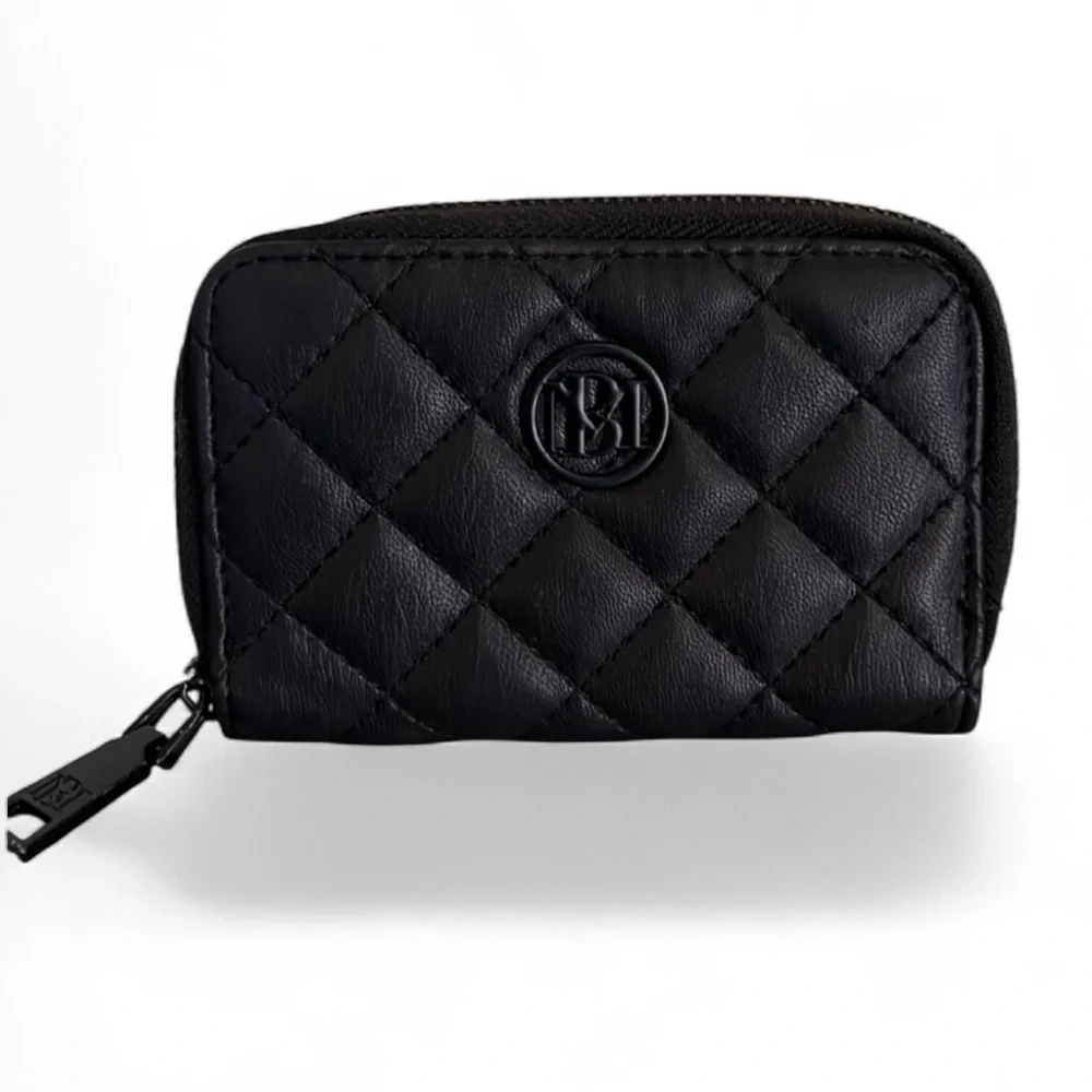BADGLEY MISCHKA Quilted Logo Coin Purse